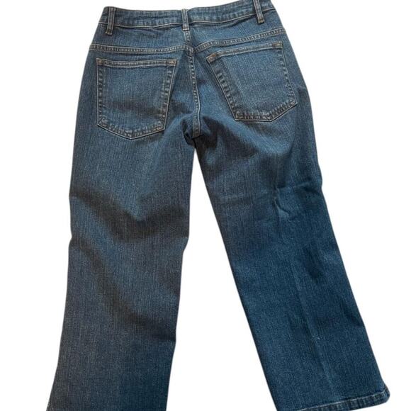 Lee Denim Capri High-Waisted Blue Jeans with Side Slits, Casual Stretch Fit - Picture 3 of 8